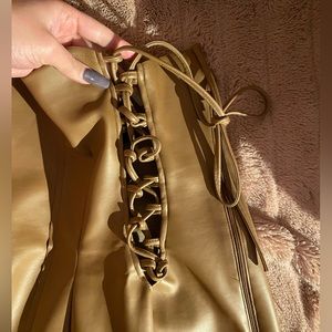 Like new Matte brand leather strapless top